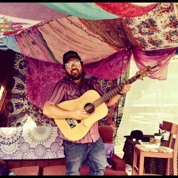 Boho / bohemian silk canopy & wedding / event tent, decor, backdrop. Hand made. - Picture 2 of 3